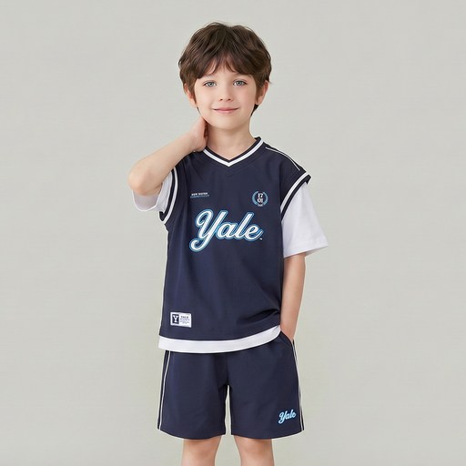 예일키즈 아동용 예일 베스트 레이어드 우븐 상하의 세트 YJCCSUF23447