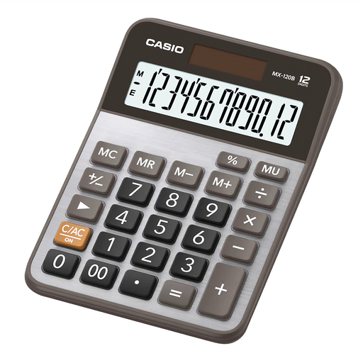 CASIO 卡西歐 雙電源商用計算機 12位數, 黑色, 1個