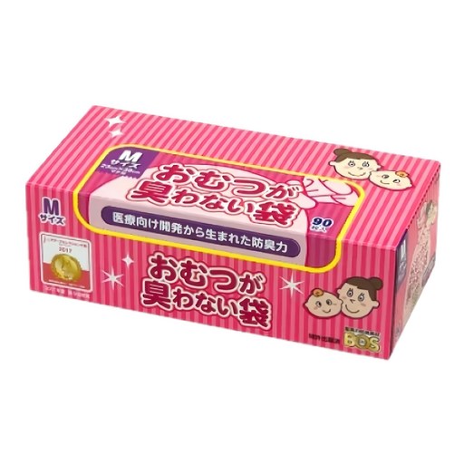 日本 BOS 嬰兒尿布除臭專用垃圾袋 M, 1盒
