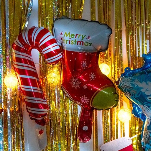 크리스마스 풍선 장식 6종 세트 할로윈 파티 소품 jus0347jY