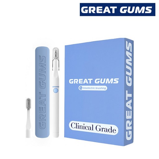 그레이트검즈 Clinical Grade 치석 플라그 제거 생체전류 칫솔 세트 TROMATZ-GGCG