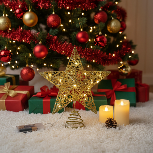 아노유 크리스마스 트리 LED 별 장식