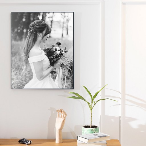아크릴 액자 주문제작 사진 인화 액자 가족사진 결혼사진 웨딩사진 돌잔치 액자, 04화이트white