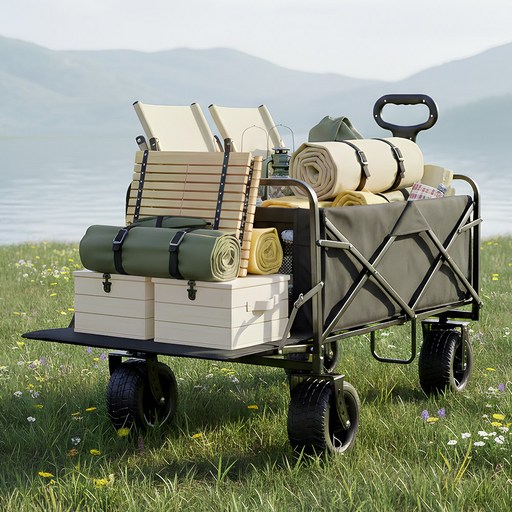 COUCAMP 접이식 캠핑 폴딩 카트 특대형 확장 웨건