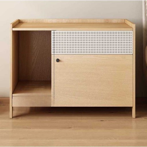 고양이 원목화장실 배변칸 튼튼한 모래날림 방지 밀폐