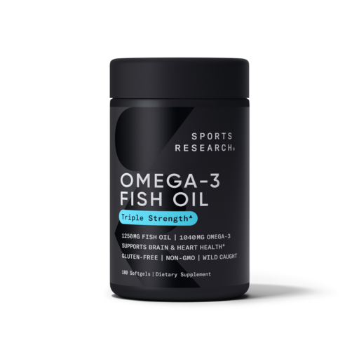 Sports Research 스포츠리서치 Omega-3 Fish Oil 오메가-3 Triple Strength 1 250 mg, 180정, 1개 180정 × 1개 섬네일