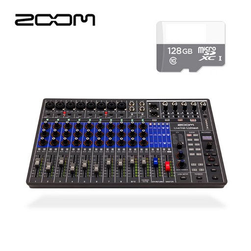 디지털믹서 ZOOM LiveTrak L12next(128GB포함)12채널 14트랙 인터페이스 멀티레코더 스튜디오 오디오캡쳐 독립모니터링