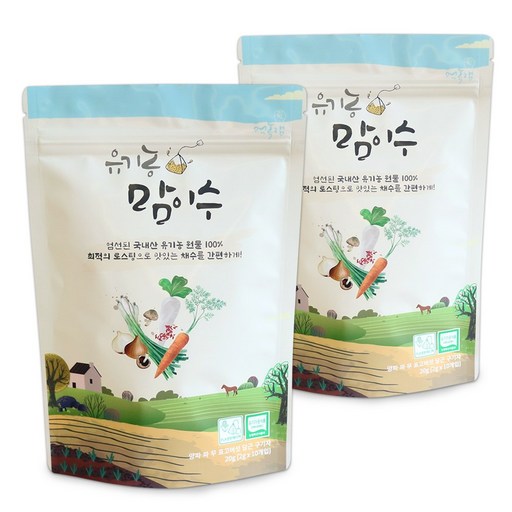먹놀잼 국산 유기농 100% 맘이수 채수 육수 티백