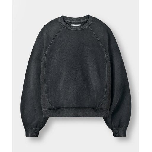 디미트리 블랙 DIMITRI BLACK 포시즌 에센셜 스웻 맨투맨 티셔츠크롭 피그먼트 차콜 ABF1TL01CH 124860