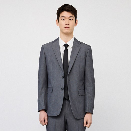 베이직 사방스판 반맞춤 수트그레이 클래식핏CSJVZ03SET