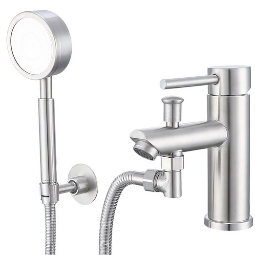 준앤코 HF01 스테인리스 세면샤워수전 샤워겸용 세면대 수도꼭지 원홀, 1개