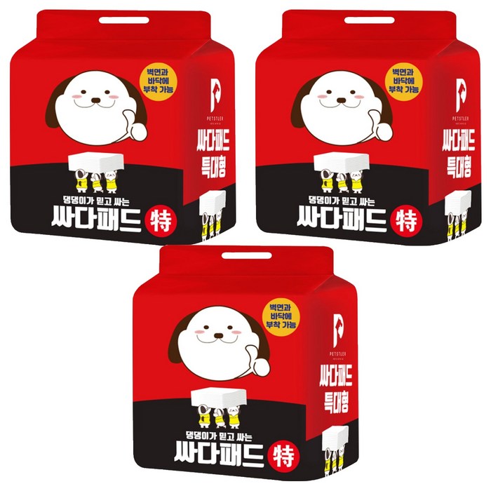 페슬러 싸다 애견 배변패드 코튼향, 30개입, 3개