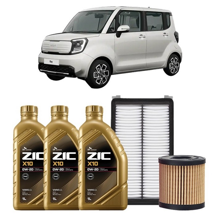 지크 엔진오일 필터 패키지 지크 X10 0W20 세트 방문설치