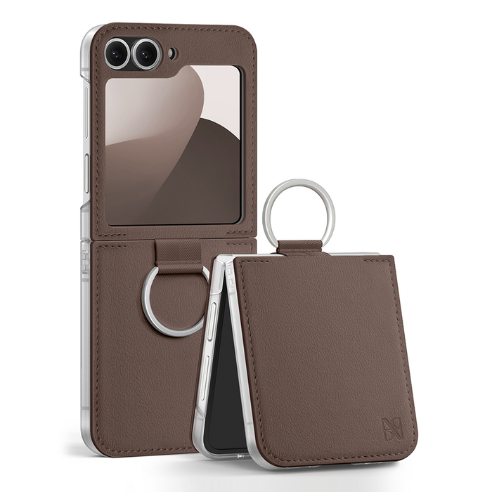 어썸디자인 플랫 수제 가죽 휴대폰 케이스  링 세트