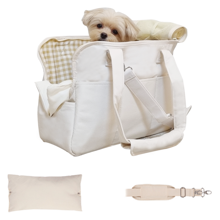 난펫 강아지 기내용 슬링백 산책 이동 가방  쿠션  크로스끈 세트상품