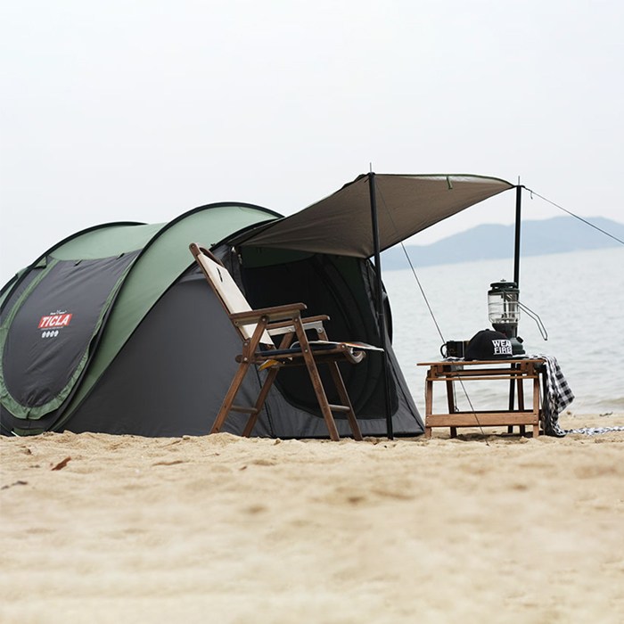 빈슨메시프 원터치텐트 오페라스위트 폴대, 그린, 5인용 빈슨메시프 원터치텐트 오페라스위트 폴대, 그린, 5인용