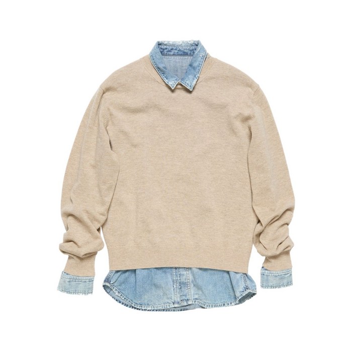 아크네 스튜디오 레이어드 V넥 스웨터