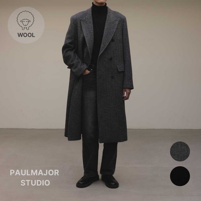 24FW 폴메이저 스튜디오 남성 겨울 데일리 울 더블 코트 24FW 폴메이저 스튜디오 남성 겨울 데일리 울 더블 코트