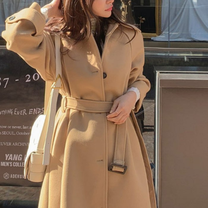 떳다그녀 울30라그랑 울싱글 롱 코트 떳다그녀 울30라그랑 울싱글 롱 코트