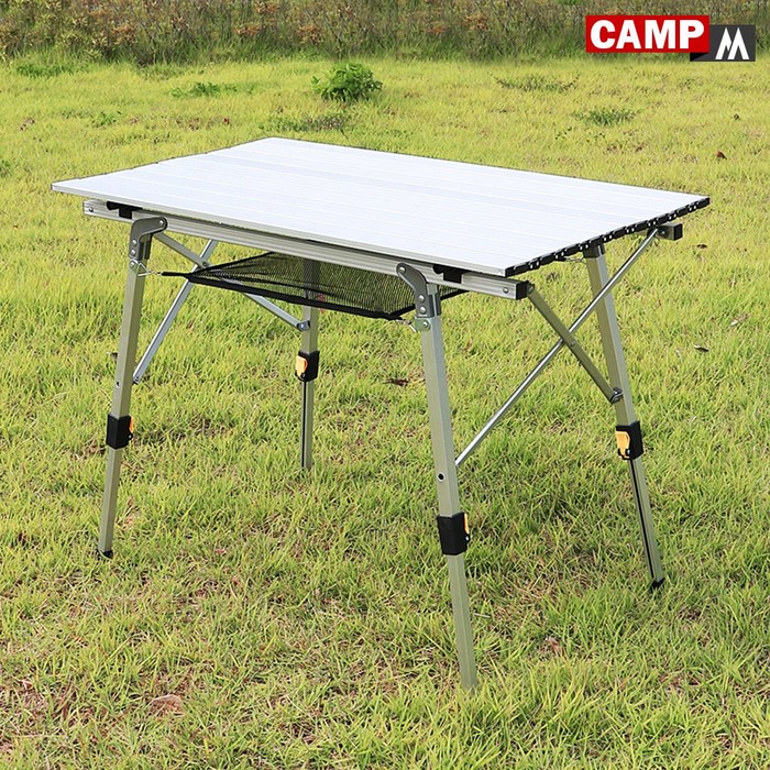 CAMPM 캠핑 테이블 높이조절 접이식 용품 야외 일체형 미니 알루미늄 폴딩 휴대용 식탁 보조 좌식 이동식 낚시 좌판 간이 캠핑테이블 초경량 LQ820345, 롤테이블 캠핑테이블