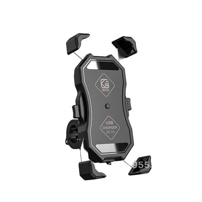 오토바이 바이크 핸드폰 홀더 스마트폰 거치대 KEWIG 15W 무선 충전 QC3.0 고속 야외 여행용 라이딩에