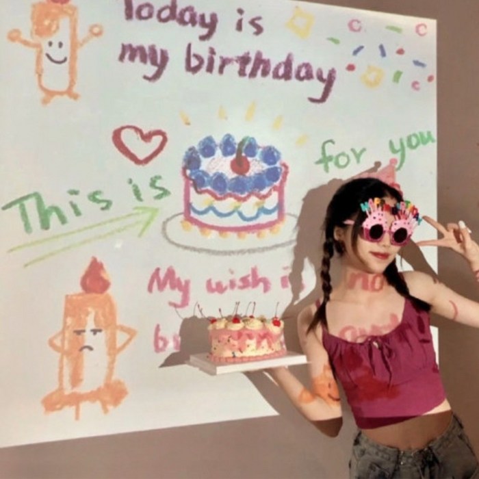 프랑온드 홈파티 생일 프로젝터 감성 파티용품 미니빔 투데이마이버스데이