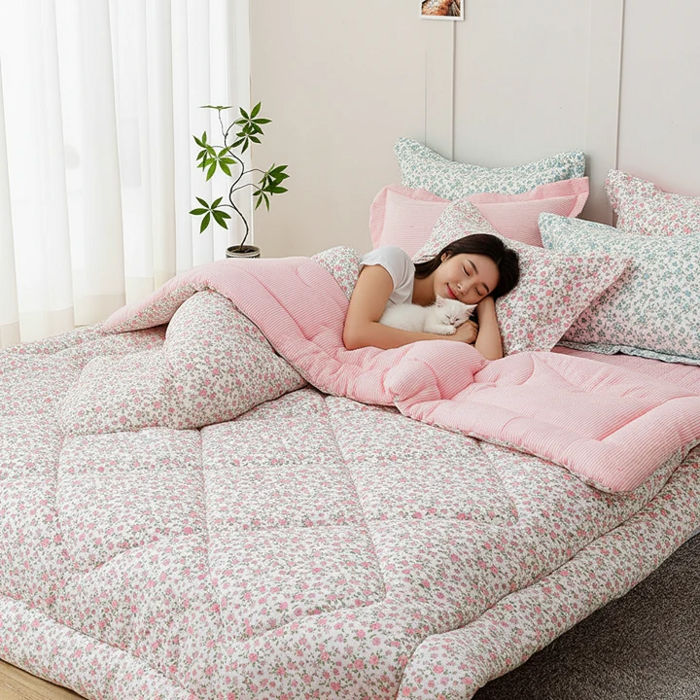 그레이스 국내생산 먼지없는 간절기용 차렵이불 공장직배송