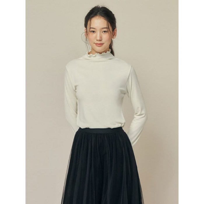 JJ지고트 스판 내추럴 하프넥 티셔츠 GRAP0TSP21