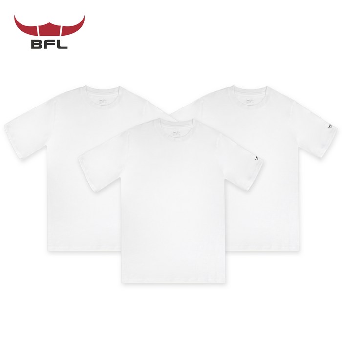 BFL 사계절 남녀공용 30수 순면 라운드 무지 반팔티 3P BFL 사계절 남녀공용 30수 순면 라운드 무지 반팔티 3P