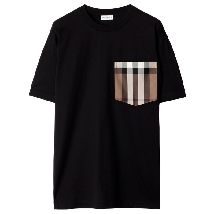 버버리 체크 포켓 티셔츠