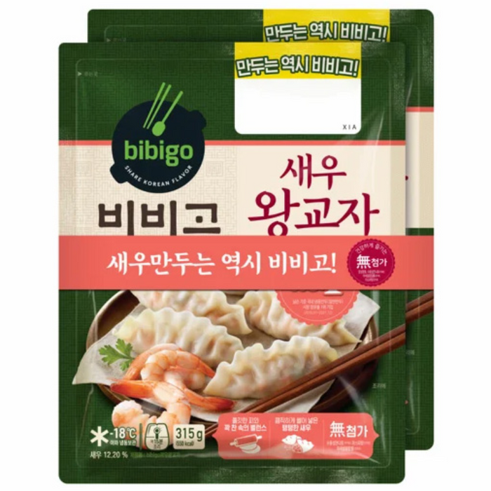 비비고 새우 왕교자 315g 4봉 냉동만두