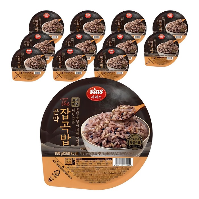 시아스 The 곤약 잡곡밥, 180g, 12개 시아스 The 곤약 잡곡밥, 180g, 12개
