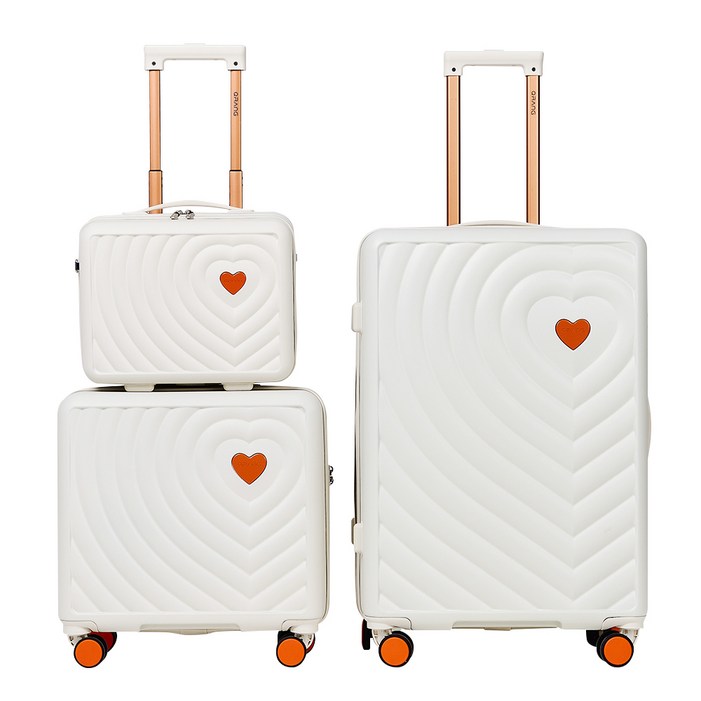 큐랑 하트시티 감성여행 캐리어 세트 14인치18인치28인치