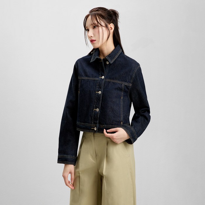 미쏘 여성용 데님 면 재킷