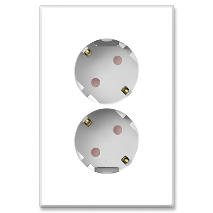 Ti1 접지 45도 2구 콘센트