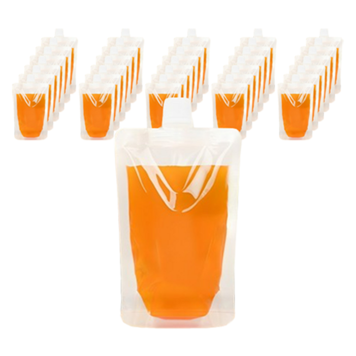 리빙홈디테일 스파우트 파우치 투명 200ml, 소S, 1세트, 50개입