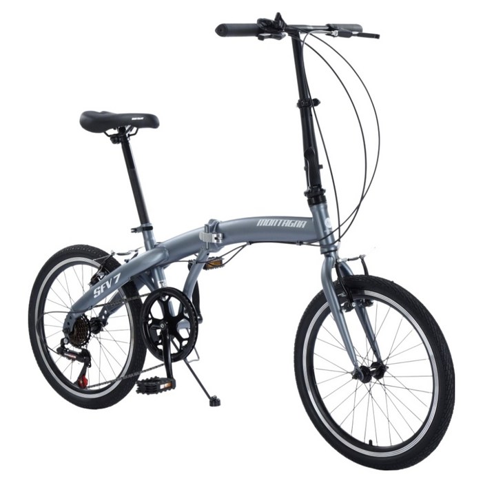 몬타그나 7단 접이식 미니벨로 자전거 SFV7, 티타늄 블루, 153cm, 1개