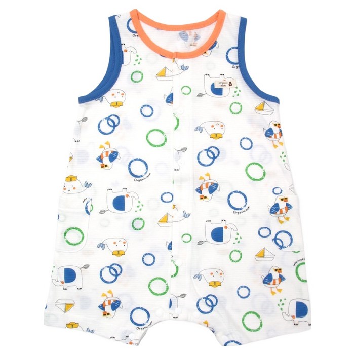 오가닉맘 남아용 여름 버블리 민소 우주복 MFM5QE05