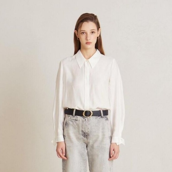 나이스클랍 여성용 볼륨 소매 블라우스 N244MWB921