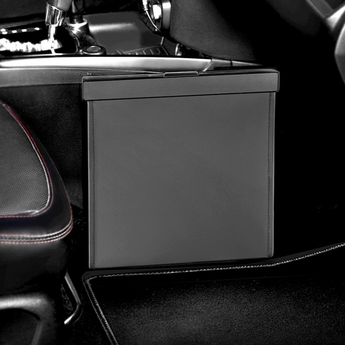 아이몰 2세대 차량용 앞 뒷좌석 공용 쓰레기통  봉투 12p  부착형 고리 2p 세트, 모노블랙, 1세트