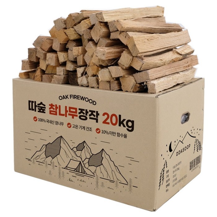 따숲 참나무장작 CE624, 20kg, 1개