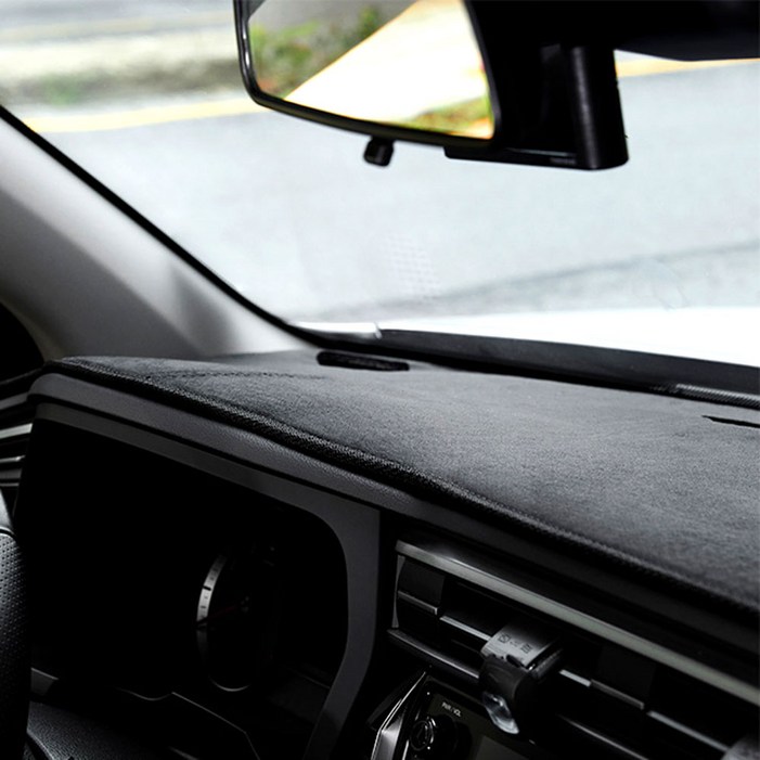 gaon 논슬립 마이크로 벨벳 대쉬보드커버  갤패드 대 2p  중 4p, 현대 싼타페DM 2012년 4월  2015년 5월  센터스피커 유, 블랙