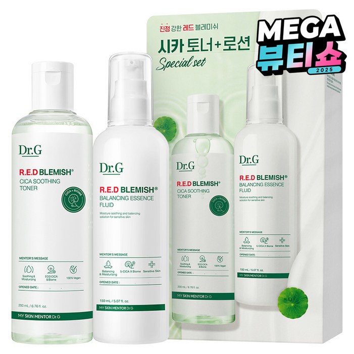 닥터지 레드 블레미쉬 시카 토너 200ml 로션 150ml 세트, 1세트