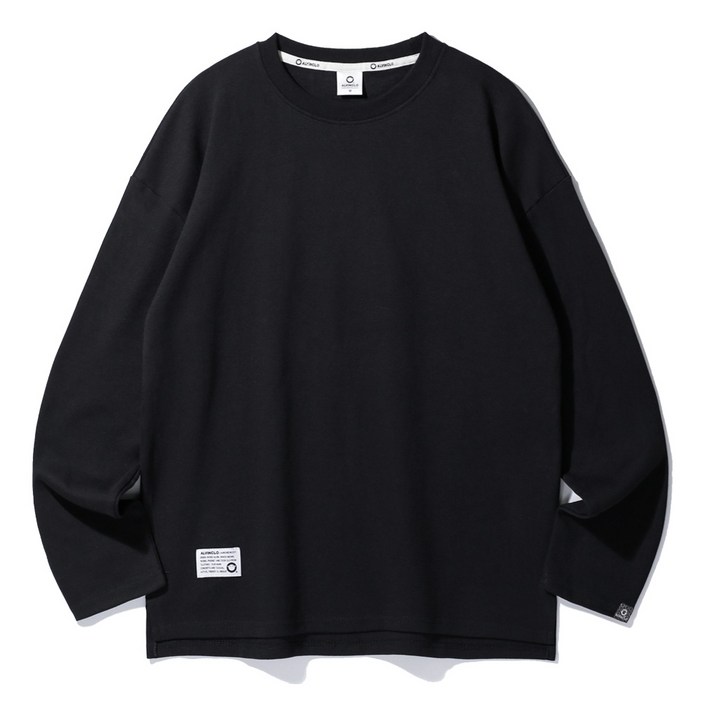 앨빈클로 남녀공용 세미 오버핏 무지 특양면 긴팔티셔츠 AVT363