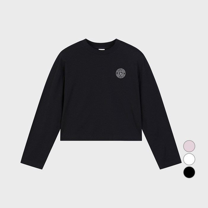 폴햄 여성용 플레이트 져지 크롭 긴팔티