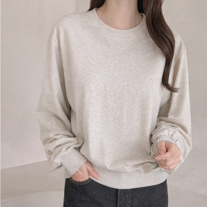 라라온 무지 라운드넥 긴팔 맨투맨 25TSP3584