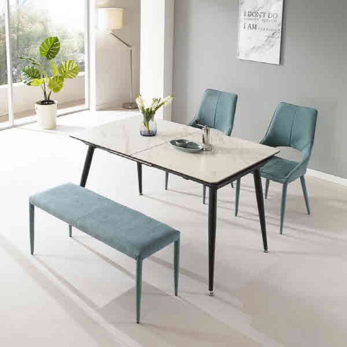 인트리 카페 루나 통세라믹 확장형 4인 식탁세트 의자형 2개색상