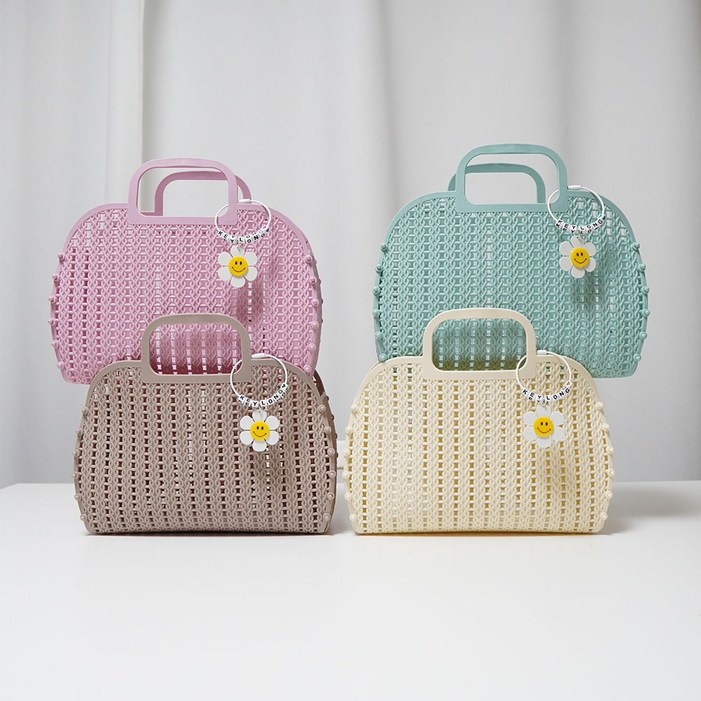 미니 작은 헬스장 수영장 사우나 찜질방 목욕 실리콘 젤리 샤워 바구니 가방 물빠짐