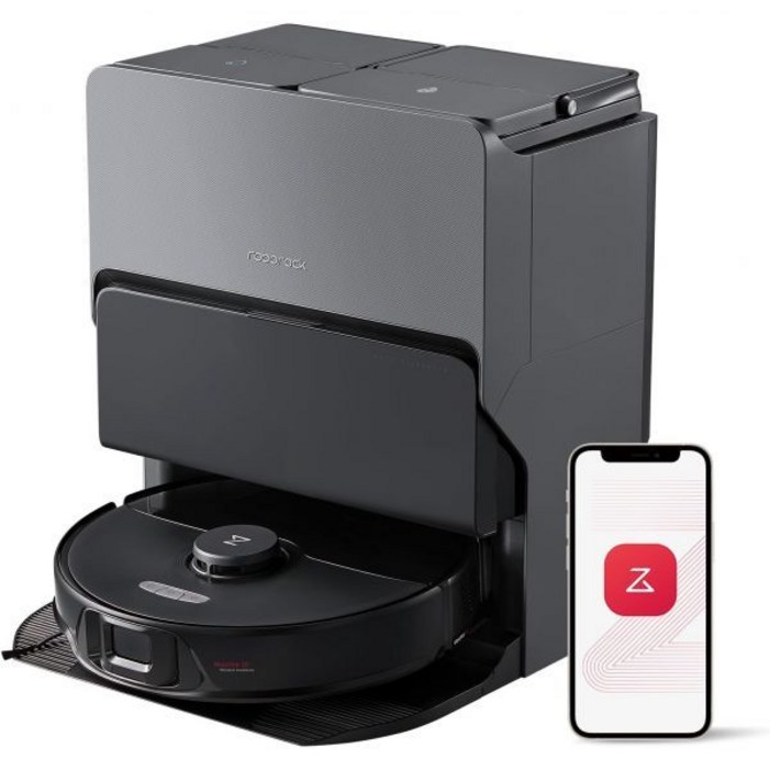 로보락 S8 맥스 울트라 로봇 진공청소기 및 물걸레, 자동 물걸레 세척 건조, 먼지 감지, 비움, 8000Pa 흡입력, 20mm 들어올림, 블랙 리뉴얼