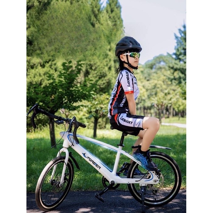 레이싱 주니어자전거 초등학생 중학생 사이클 충격흡수 로드자전거 20인치 22인치 경주용자전거, 민트그린 레이싱 에디션, 1개, 145cm